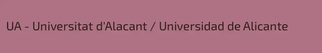 UA - Universitat d'Alacant / Universidad de Alicante